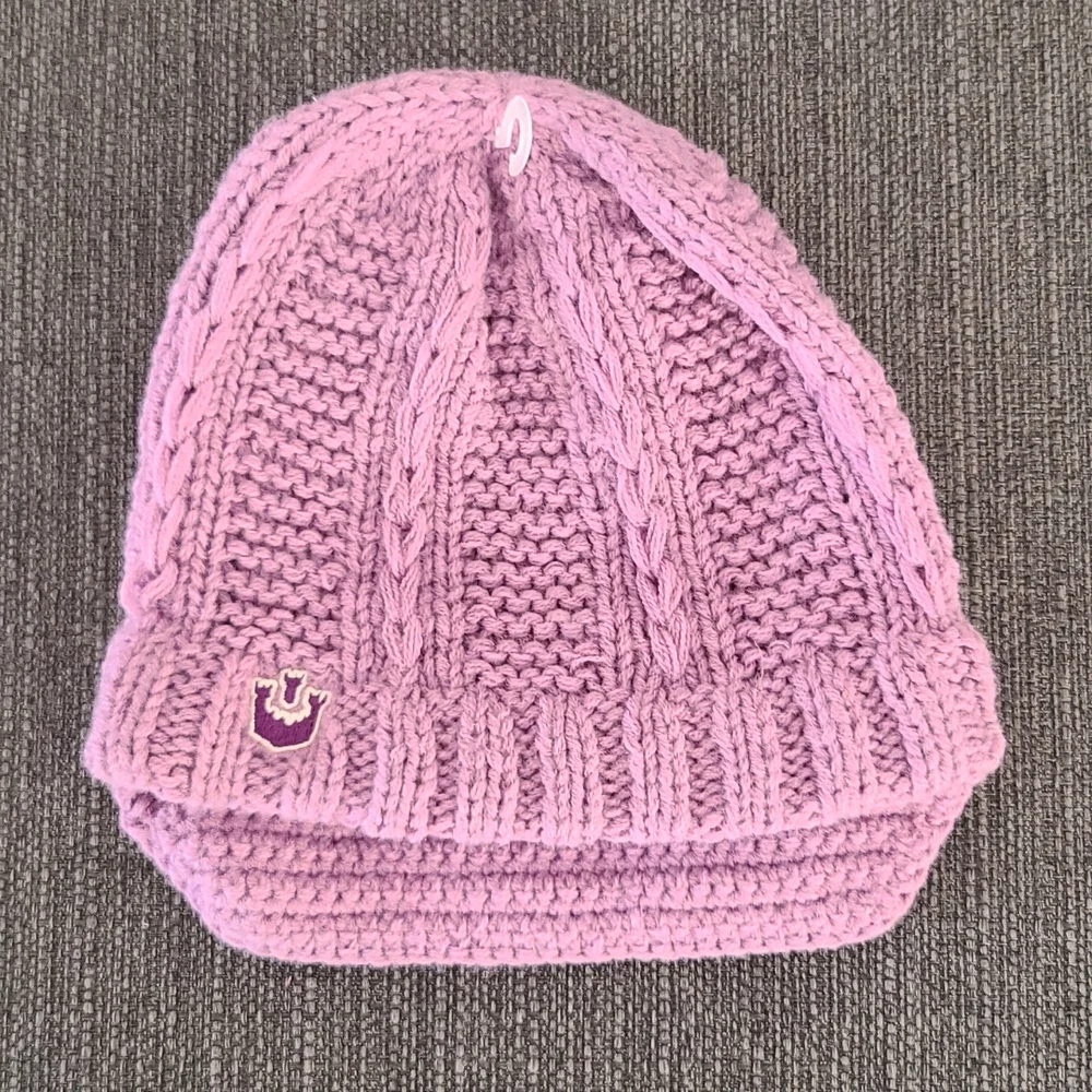 Goorin Bros Cableknit Crochet Soft Small Brim Beanie Hat Kids Girls M L